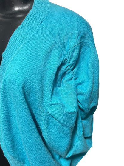 Size 22/24 Lane Bryant Womens Turquoise Crop Cardigan Sweater