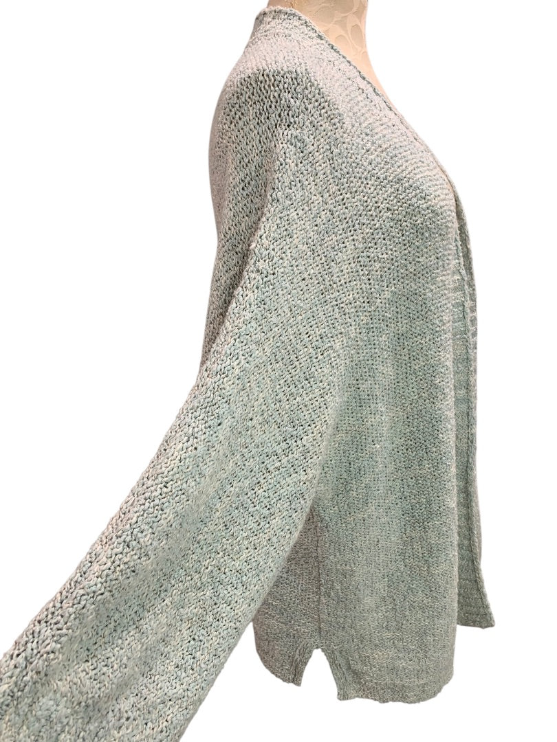 Large Pure Jill J.Jill Womens Open Soft Cardigan Sweater Blue Marled Knit