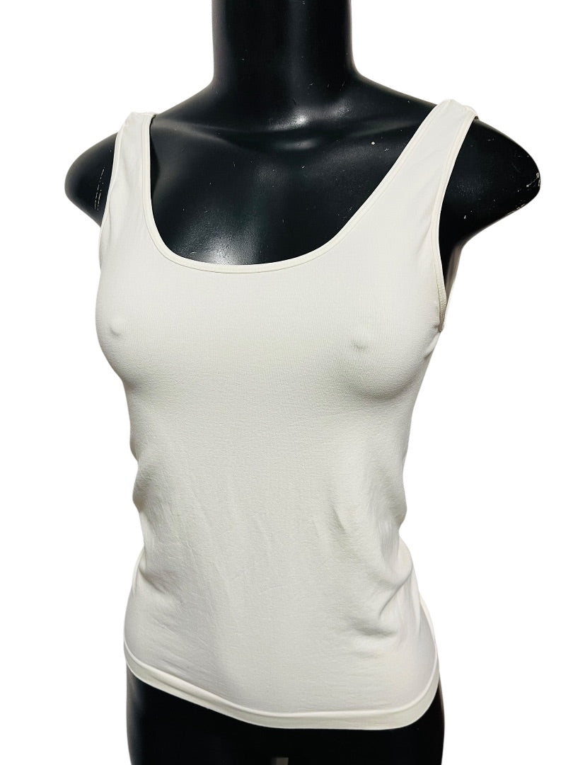 Small Haze Stretch Tank Cream Womens Nylon Stretch Camisole