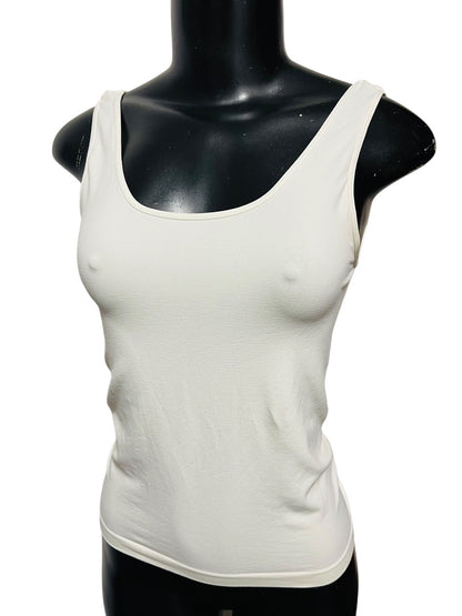 Small Haze Stretch Tank Cream Womens Nylon Stretch Camisole