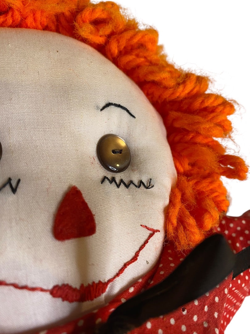 Vintage Handmade Spirit Raggedy Andy Doll 22" Creepy