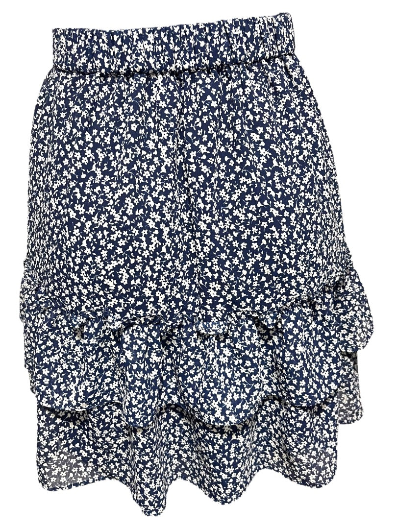 XXS J. Crew Tiered Ruffled Lined Floral Mini Skirt AY478