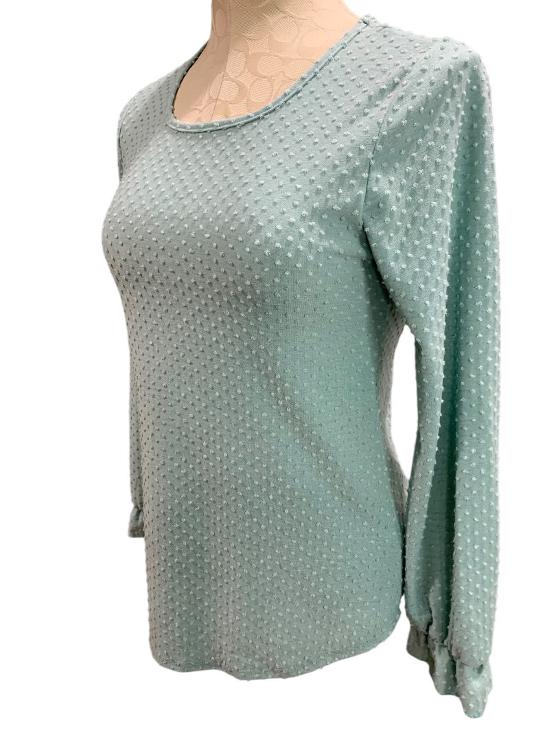 Small Twenty Second Swiss Dot Long Sleeve Womens Shirt