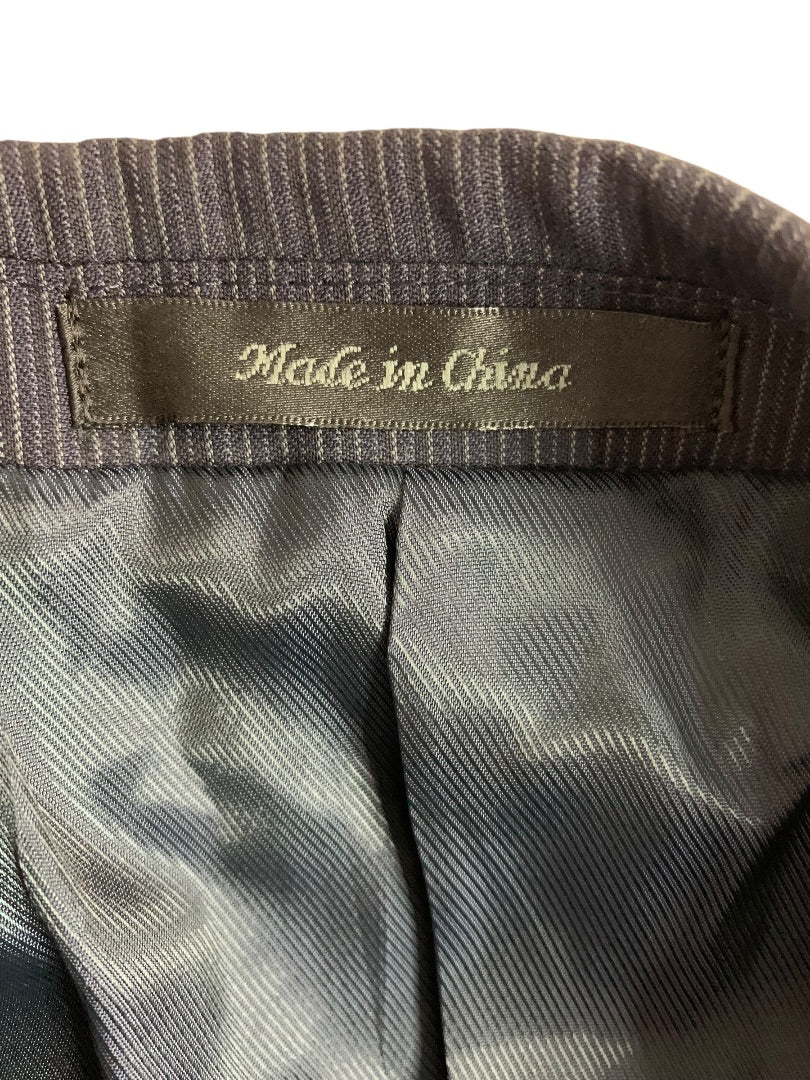40R Calvin Klein Mens Slim Fit New Sport Coat Jacket Navy Blue Pinstripe Wool