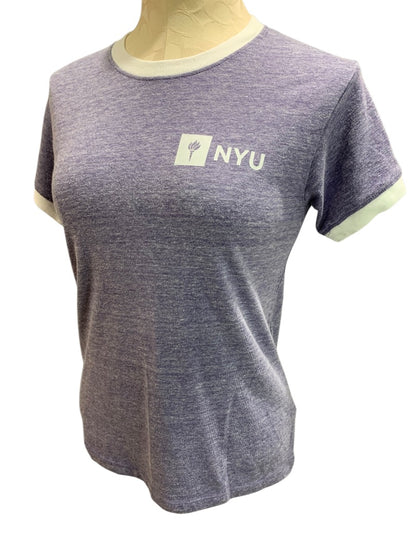 Small Original League Collegiate Outfitters NYU Womens Retro Tshirt Purple