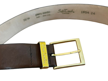 Size 36 Pierre Cardin Brown Soft Touch Cowhide Belt 1.2" width