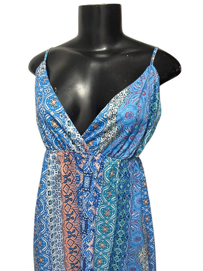 Size Large Cupshe Patterned Sleeveless Adjustable Strap Maxi Dress