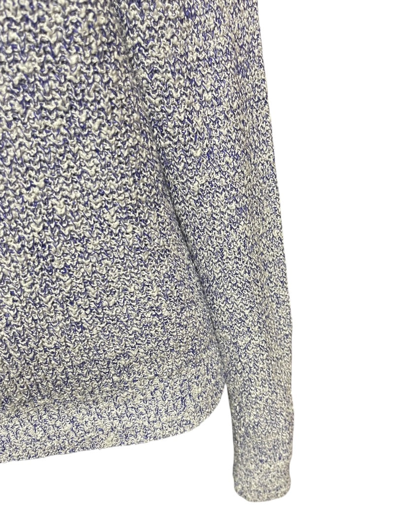 Medium Free People Womens Marled Knit Sweater Purple White