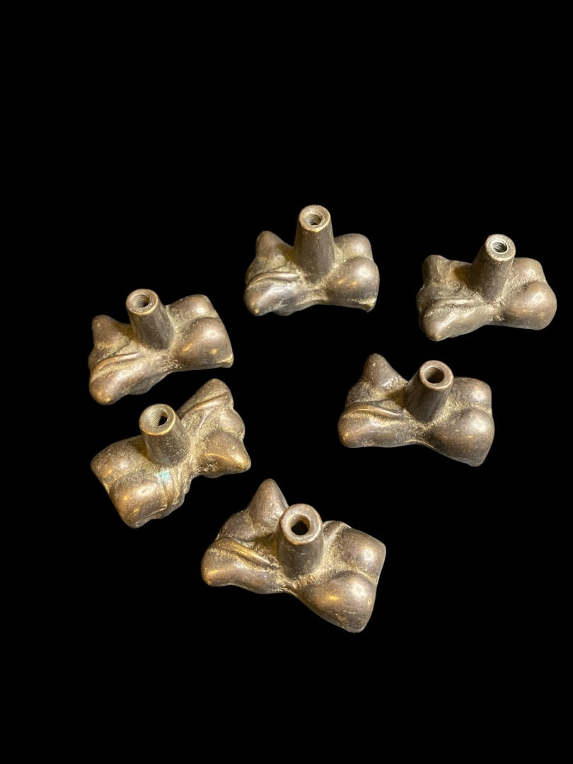 Set of 6 Bronze Female Torso Drawer Pull Knobs 45mm  1.7"