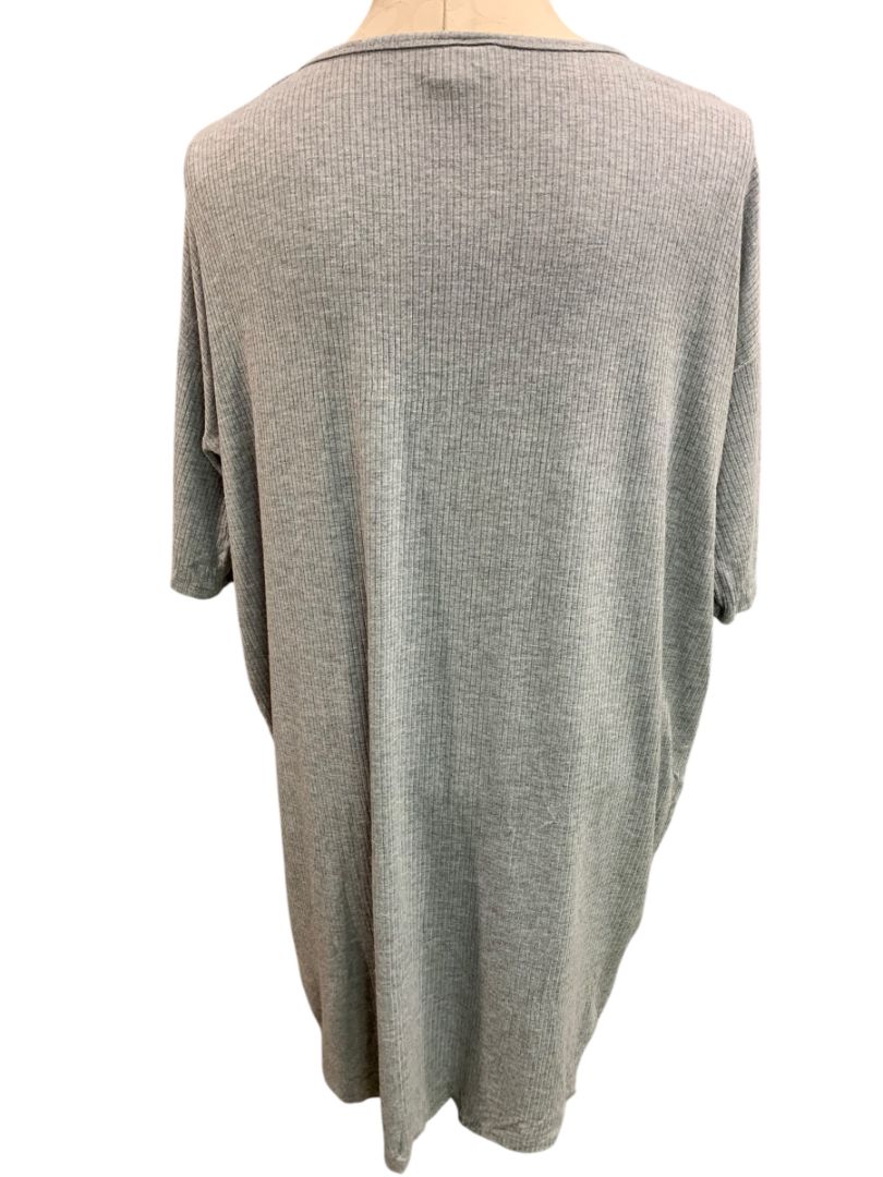 Size XS LulaRoe Gray Tunic Tshirt Ribbed Hi Lo Hem