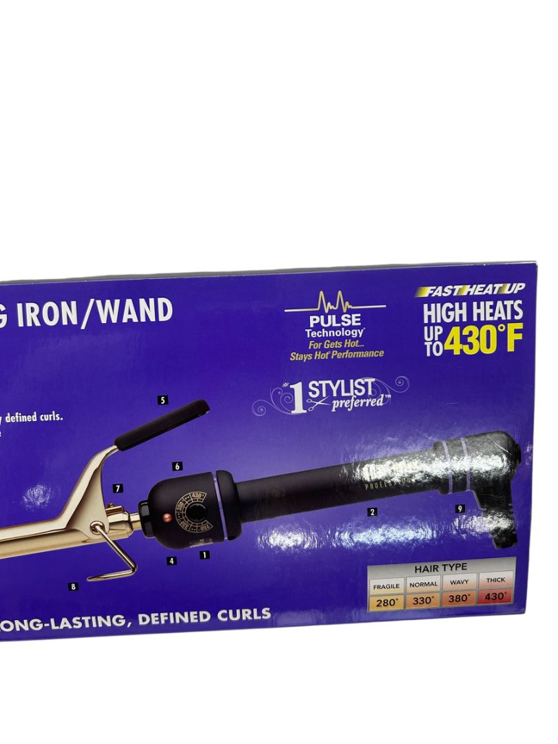 Hot Tools Professional Hair Curling Iron 5/8" 1109 Spring Gold Styling Beauty New