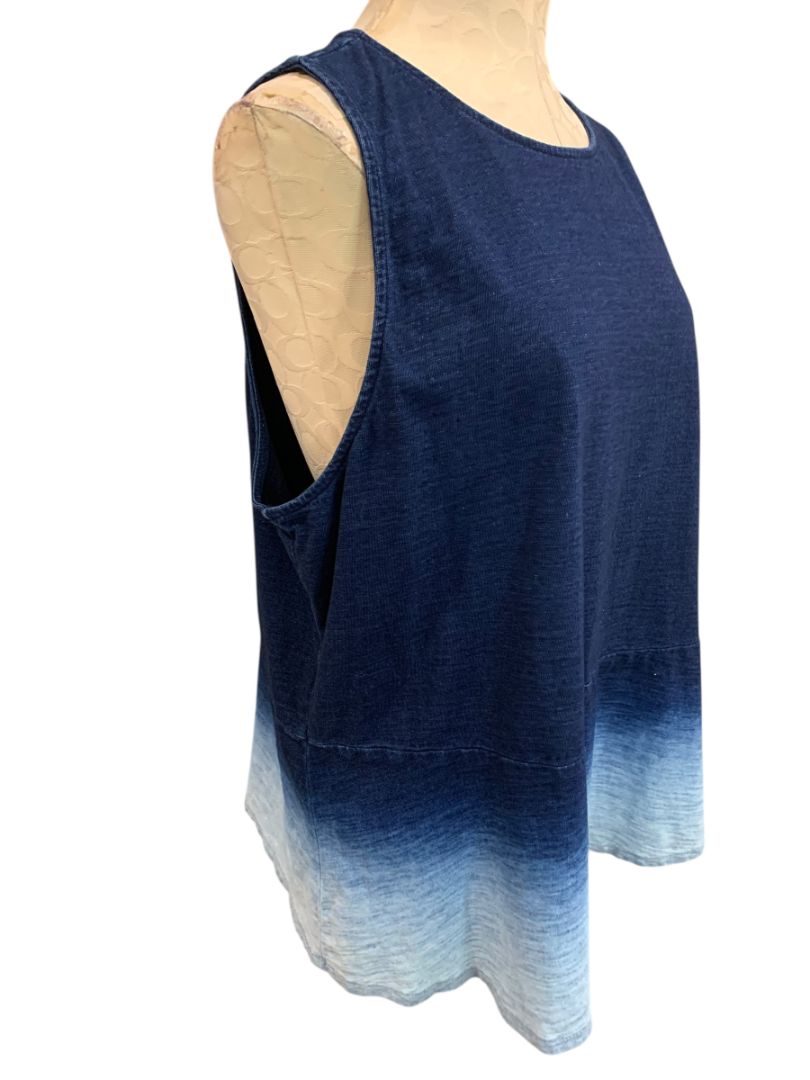 Size XL Pure Jill J.Jill Indigo Hombre Tunic Tank Top Shirt Blue Swing