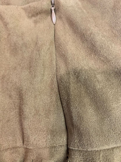 Size 3X Back in the Saddle Brown Fringed Midi Skirt Faux Suede Western