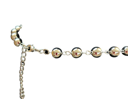 Silvertone Jewelry Set Pierced Earring Necklace Charter Club Sparkles