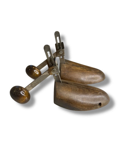 Vintage Wood and Metal Shoe Trees Adjustable Stretchers #4