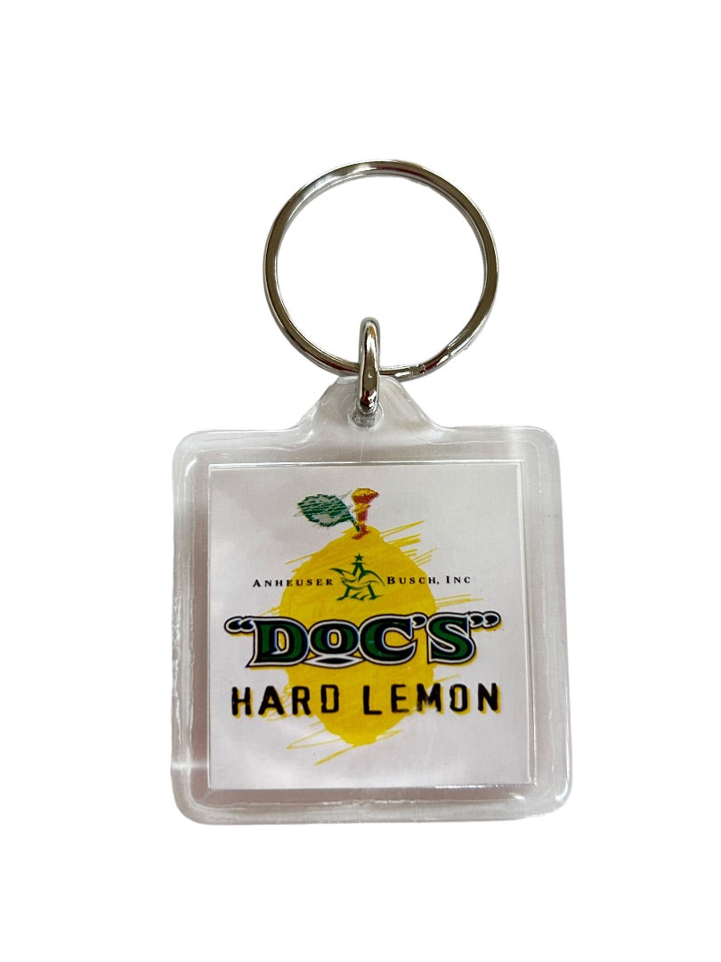 Promotional Anhueser Busch DOC'S Hard Lemon Acrylic Keychain Key Ring