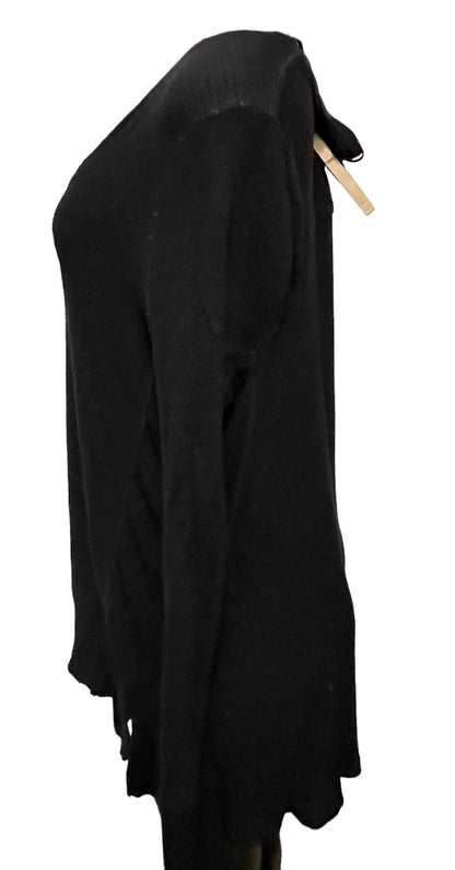 XS We The Free Waffle Knit Long Sleeve Oversize Womens Top Black