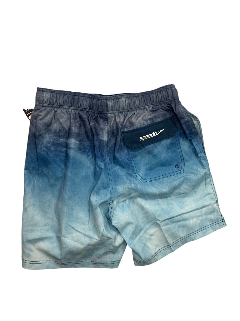 Medium Speedo Blue Ocean New Swim Trunks 4 Way Stretch UPF 50+