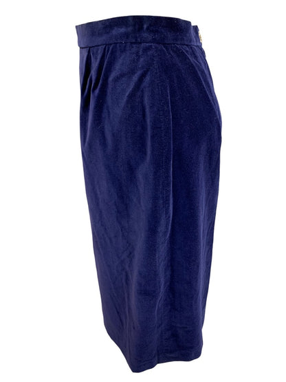 Medium Naturelle George Georgiou velvet Blue Velvet  A-Line Skirt