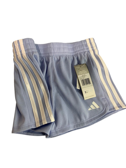 Small (7/8) Adidas Girls Light Blue Shorts Pull On AH4382