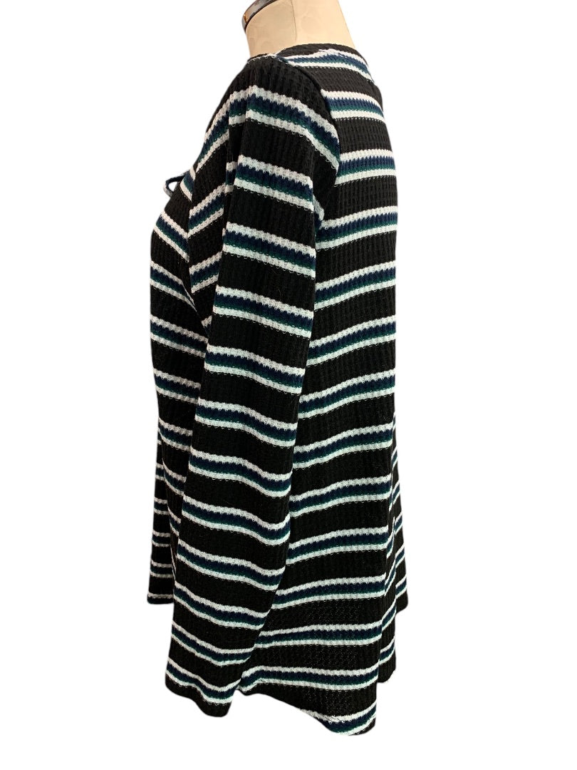 0X Torrid Womens Waffle Knit Pullover Top Striped