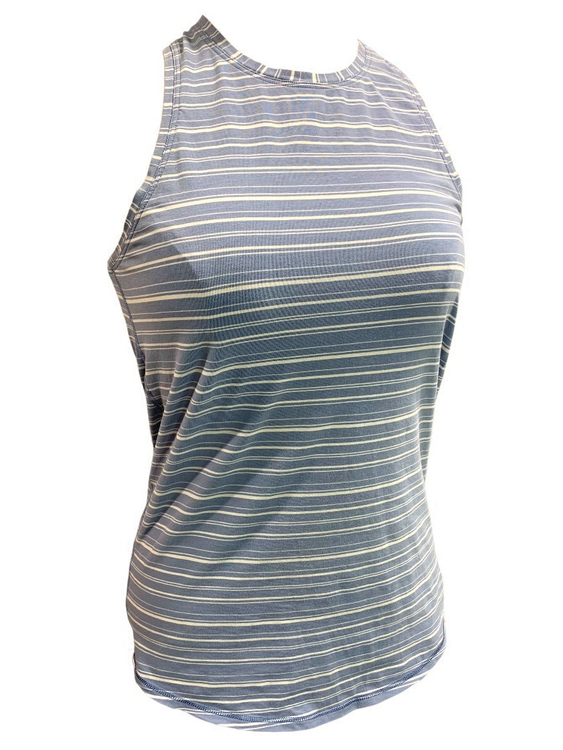 Size 4 LuluLemon Womens Tied Up Tank in Blue Tempest Stripe