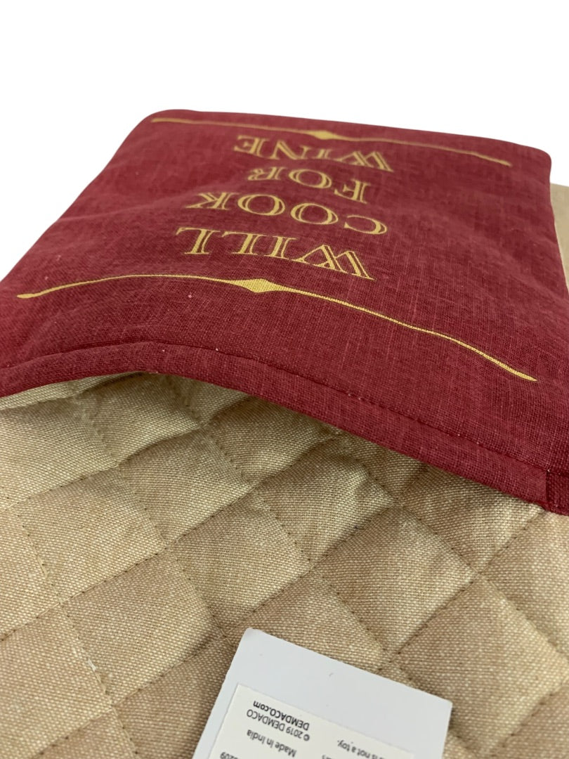Demadco New Double Oven Mitt Will Cook for Wine