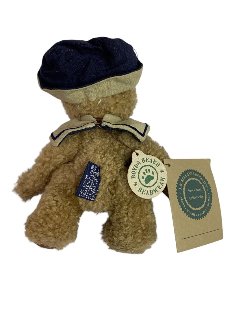 Boyds Bears Plush Jointed Chauncey 1990s Sailor Cap 6 Inch Articulated
