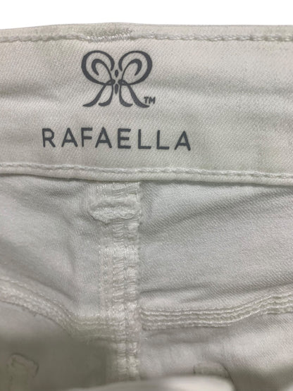 Size 4 Rafaella Womens New White Denim Jean Shorts High Rise