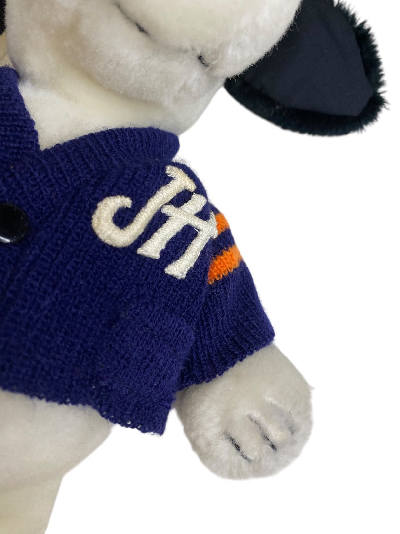 Vintage Snoopy Peanuts Plush Letterman Jacket "JH" 10.5 Inch