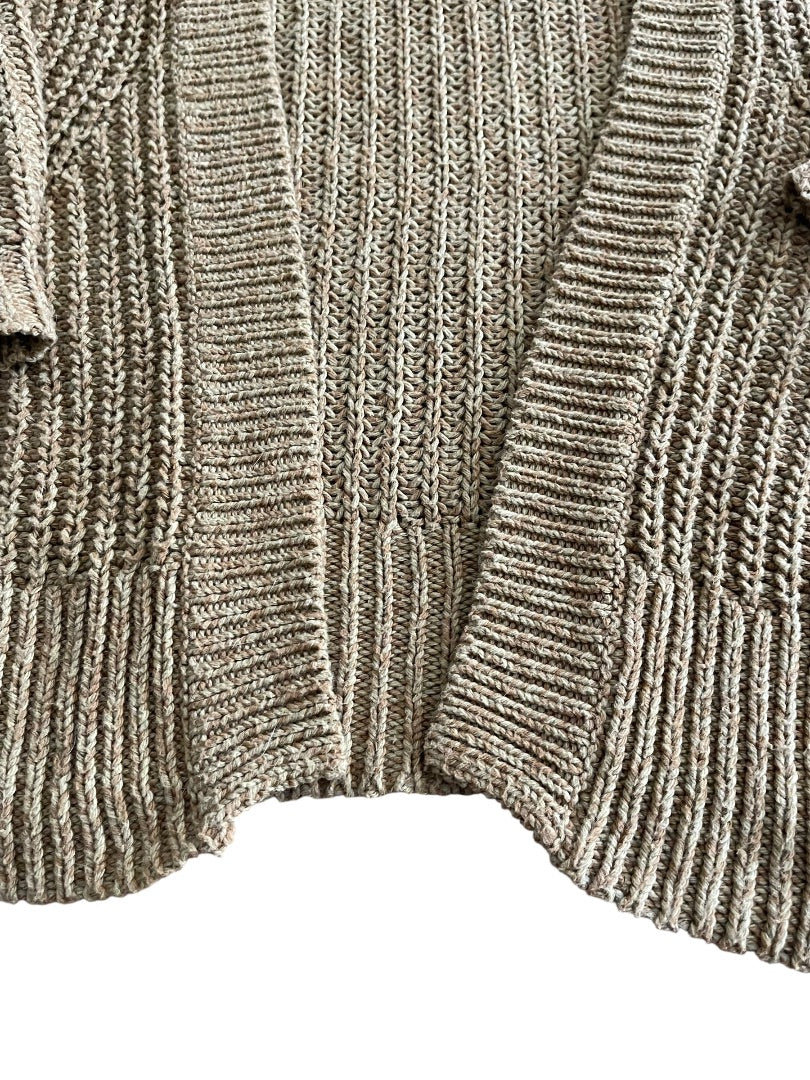 2X Ava & Viv Loose Knit Over Sized Cardigan Sweater Brown Womens Plus Size