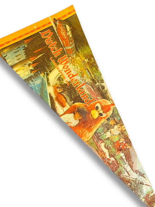 Vintage 29.5 Inch Dutch Wonderland Pennant Souvenir Felt Flag Lancaster PA