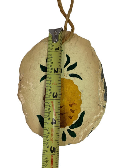 Small Painted Slate Doorknob Wall Hanging Pineapple 5 Inch