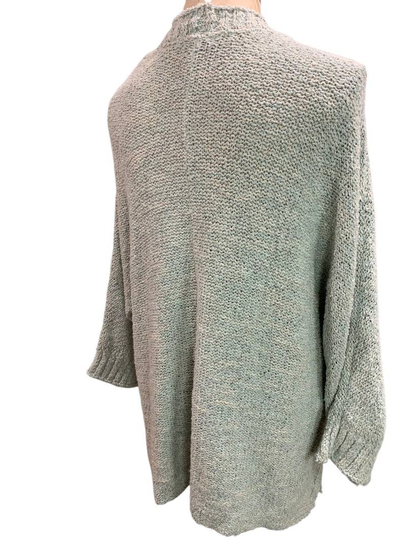 Large Pure Jill J.Jill Womens Open Soft Cardigan Sweater Blue Marled Knit