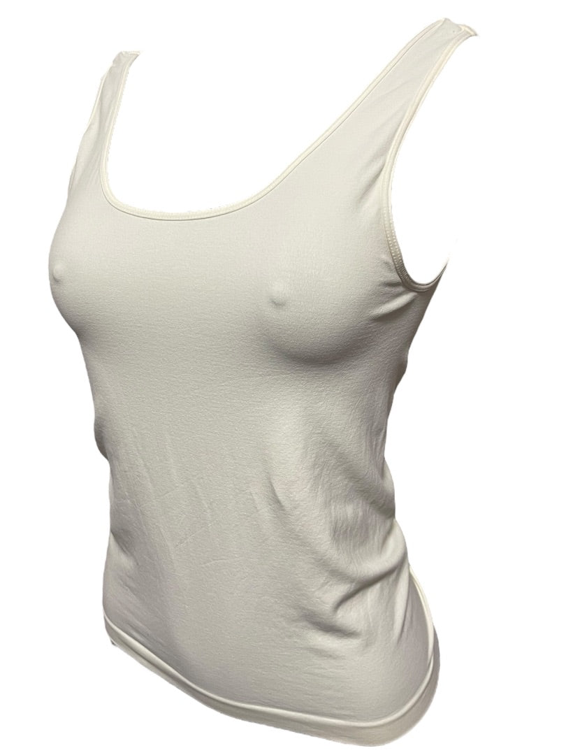 Small Haze Stretch Tank Cream Womens Nylon Stretch Camisole