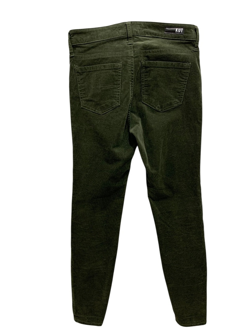 Size 00 Kut from the Kloth Womens Diana Fab Ab Skinny Corduroy Dark Green
