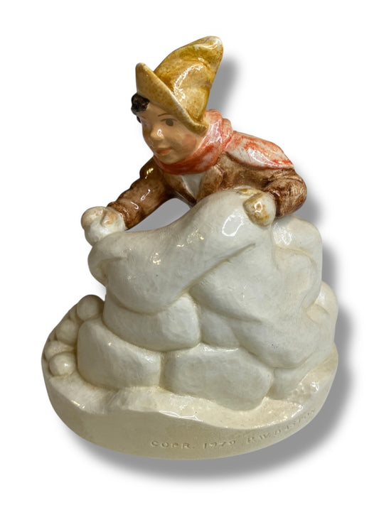 1979 Sebastian Miniatures Signed Numbered Figurine Snowball Fight 3.5"