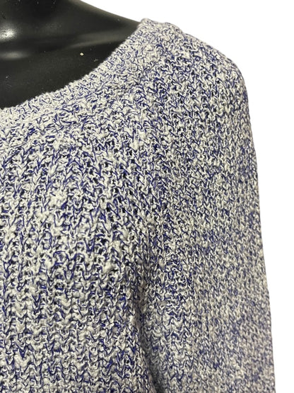 Medium Free People Womens Marled Knit Sweater Purple White