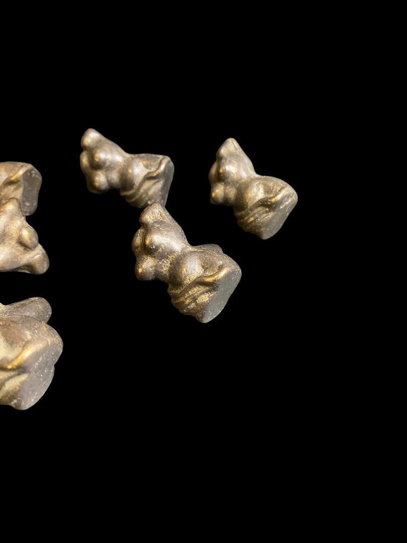Set of 6 Bronze Female Torso Drawer Pull Knobs 45mm  1.7"