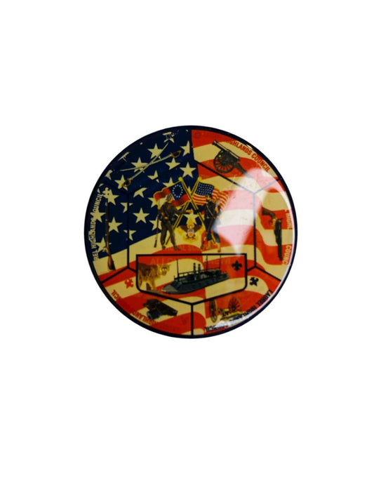 Vintage Laurel Highlands Council 1.5" Pin Double Back Resin US Military