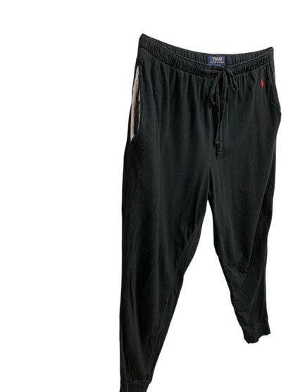 Large Polo Ralph Lauren Mens Sleep Pants Black Elastic Drawstring Waist Joggers