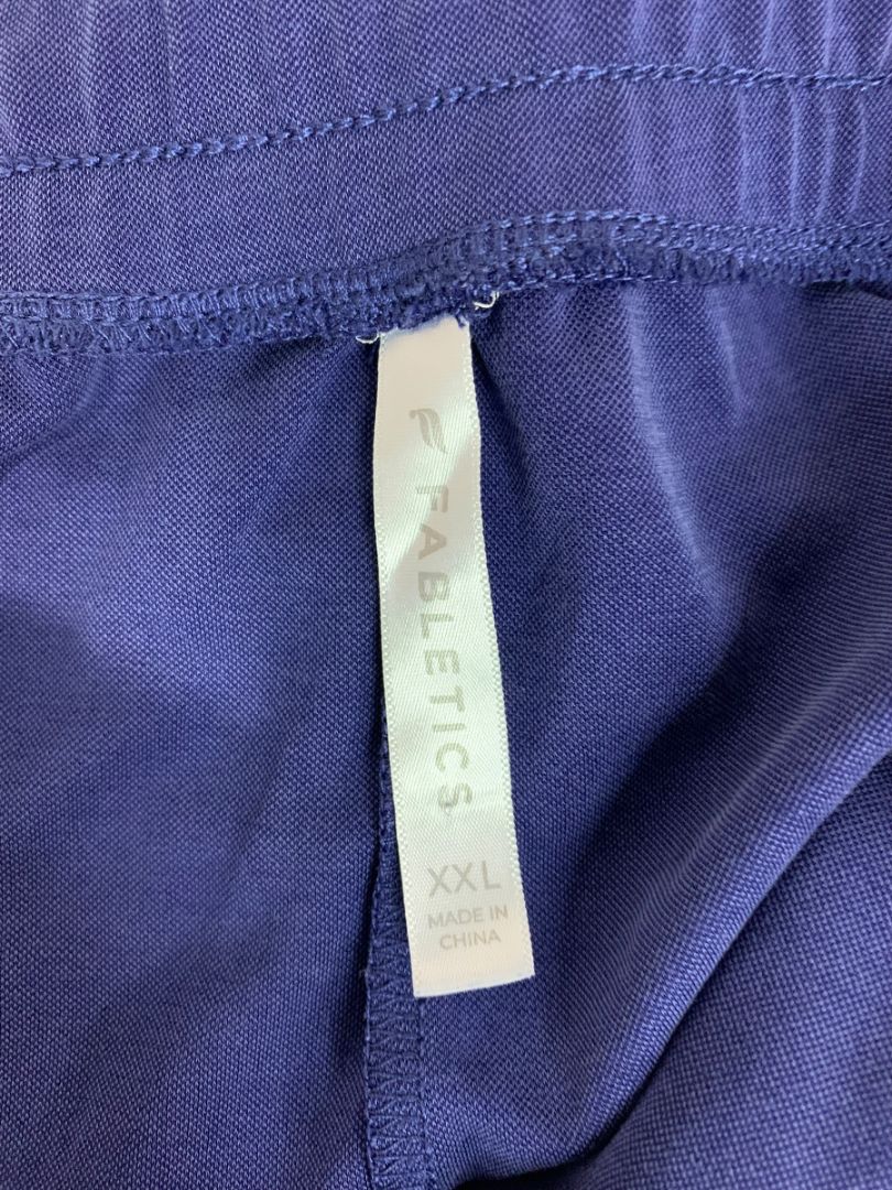 XXL Fabletics Womens Navy Blue Pull On Pants Pockets Ruched Calf