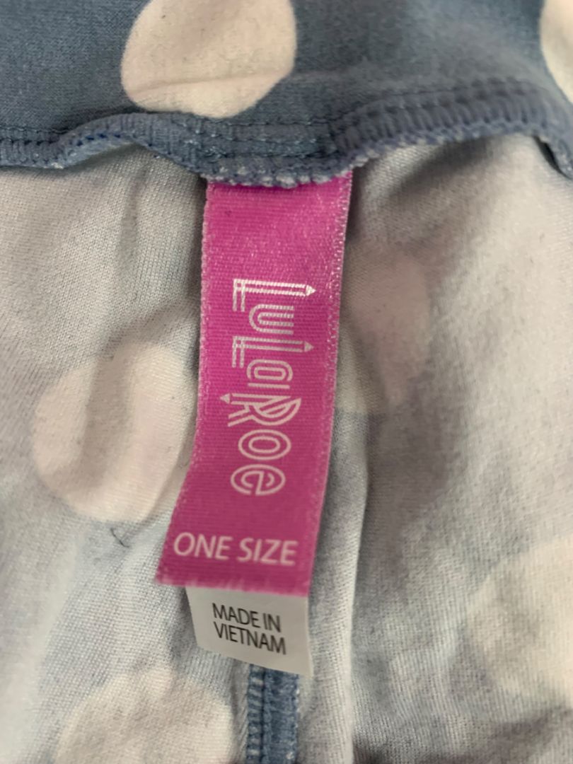 One Size LulaRoe Womens Leggings 2 Pair Pink Minnie Blue