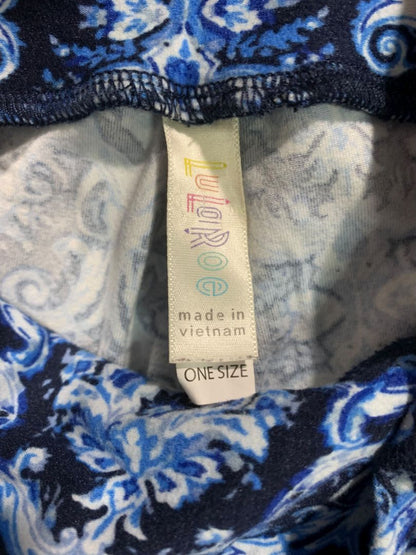 One Size LulaRoe Womens Leggings 3 Pair Assorted Purples Blues