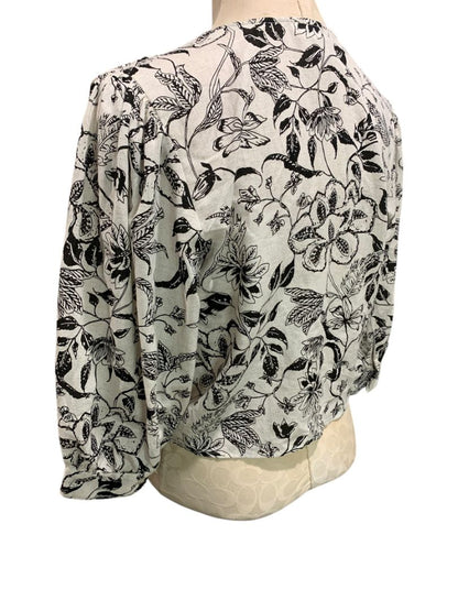 Medium Japra Womens Linen Blend Tie Up Front Shirt