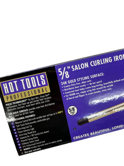 Hot Tools Professional Hair Curling Iron 5/8" 1109 Spring Gold Styling Beauty New