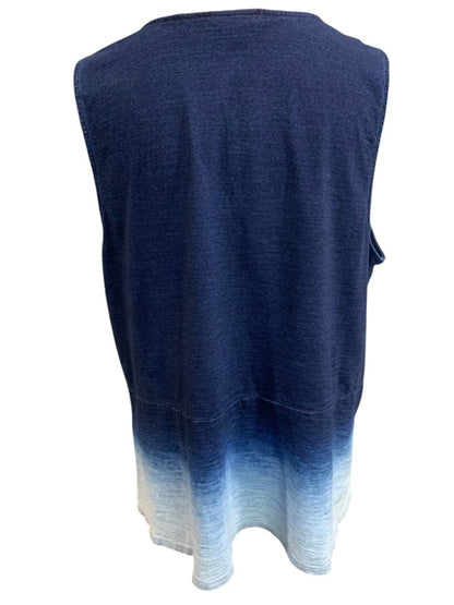 Size XL Pure Jill J.Jill Indigo Hombre Tunic Tank Top Shirt Blue Swing