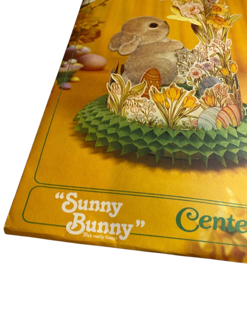 Vintage Hallmark Sunny Bunny Honeycomb Centerpiece 13" 300ECP4-2