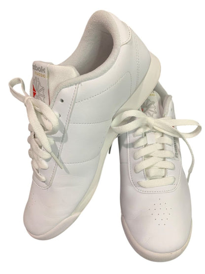 Size 8 Reebok Classic Womens White Leather Princess Walking Shoe Sneaker