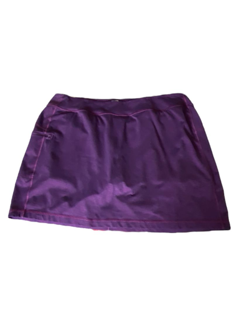 3X Duluth Trading Co Purple Stretch Skort Zip Pocket